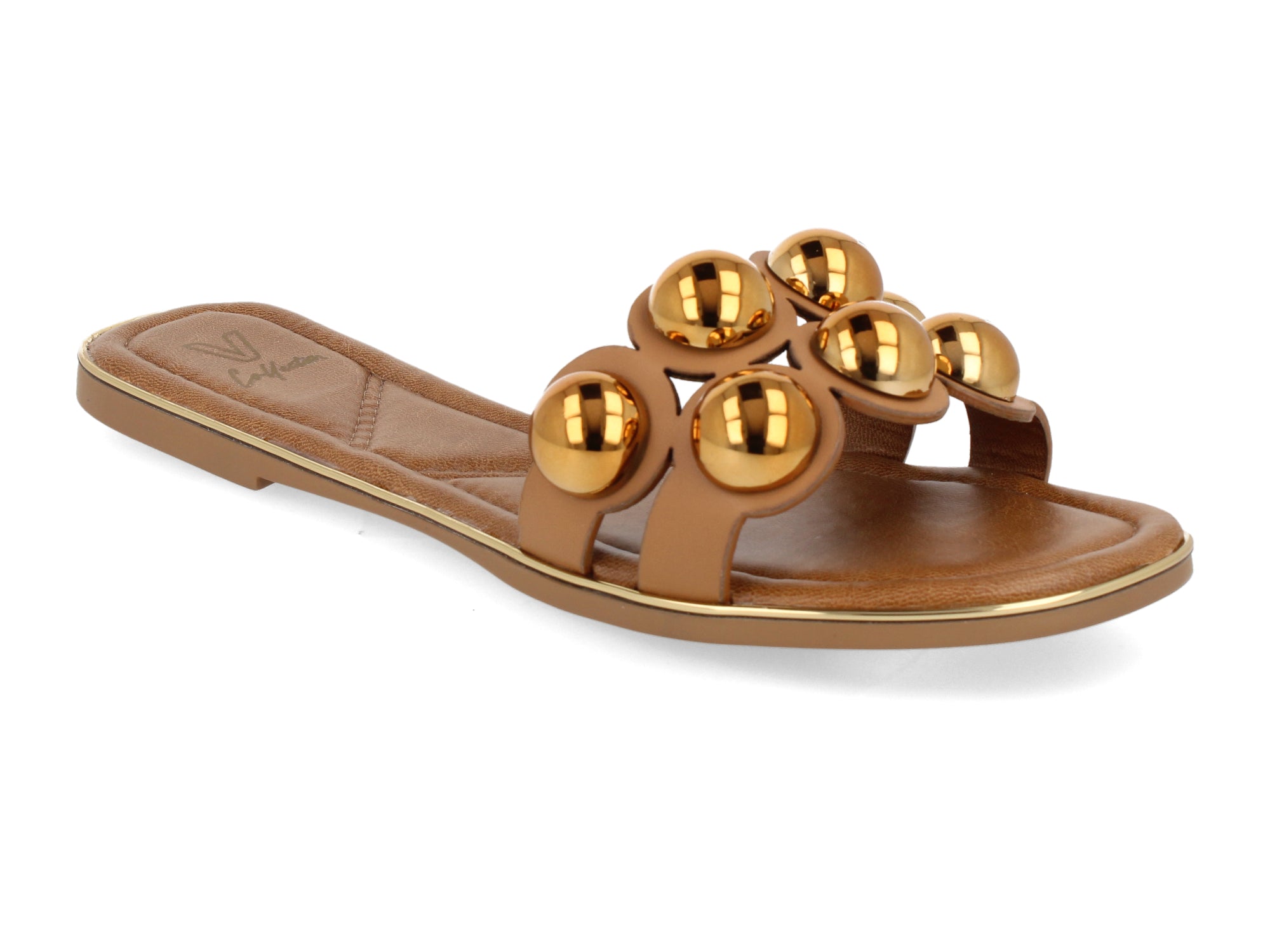 Sandalia Casual Vazza color Camel para Mujer