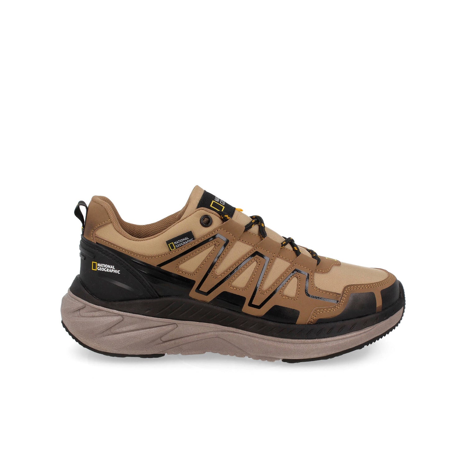 Tenis Urbano National Geographic color Camel Con Negro para Hombre