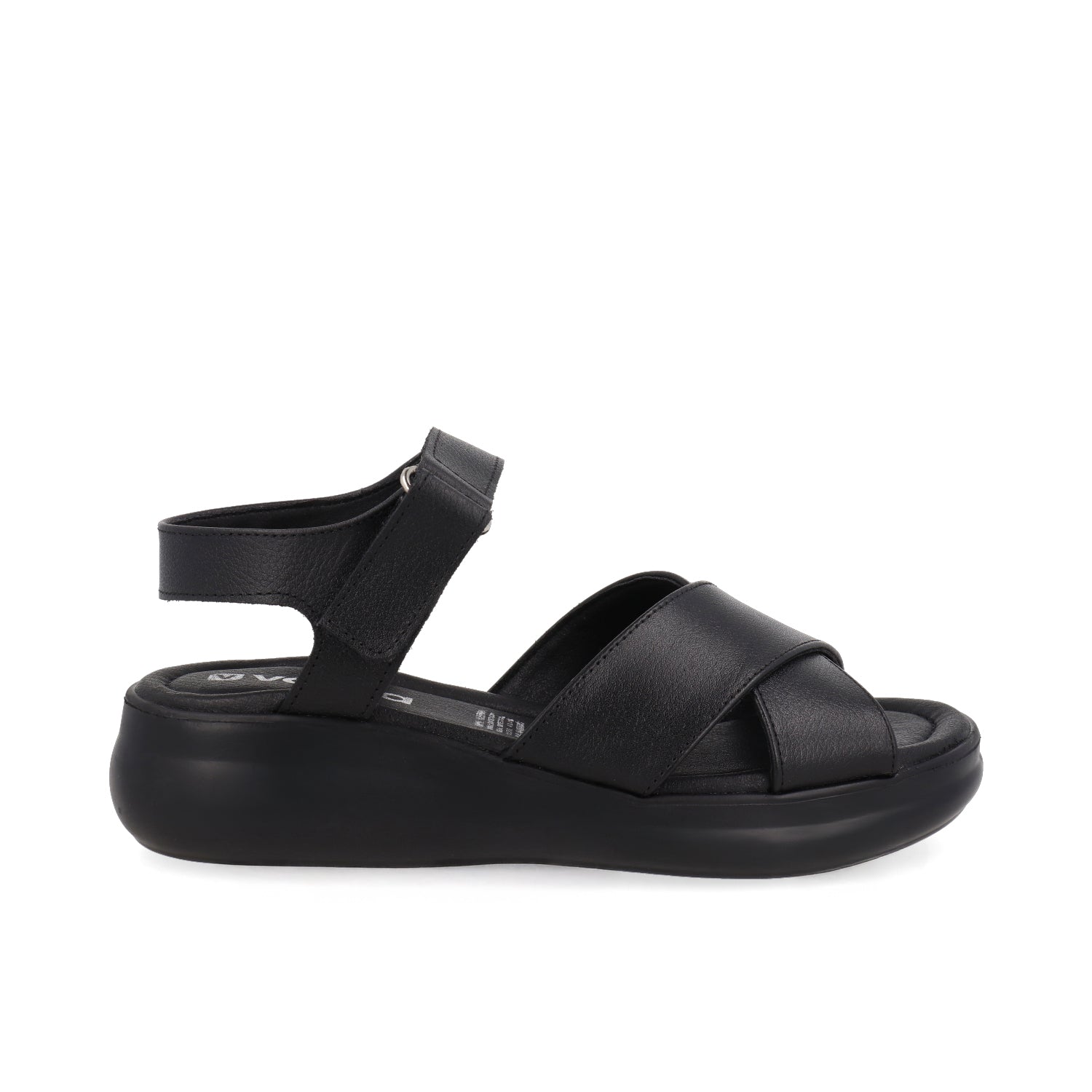 Sandalia Casual Vazza con Ajuste de Velcro color Negro para Mujer