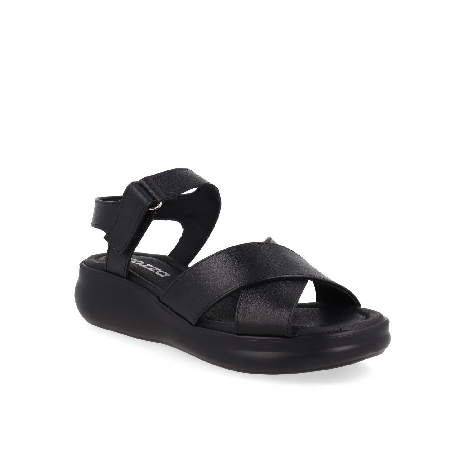 Sandalia Casual Vazza con Ajuste de Velcro color Negro para Mujer