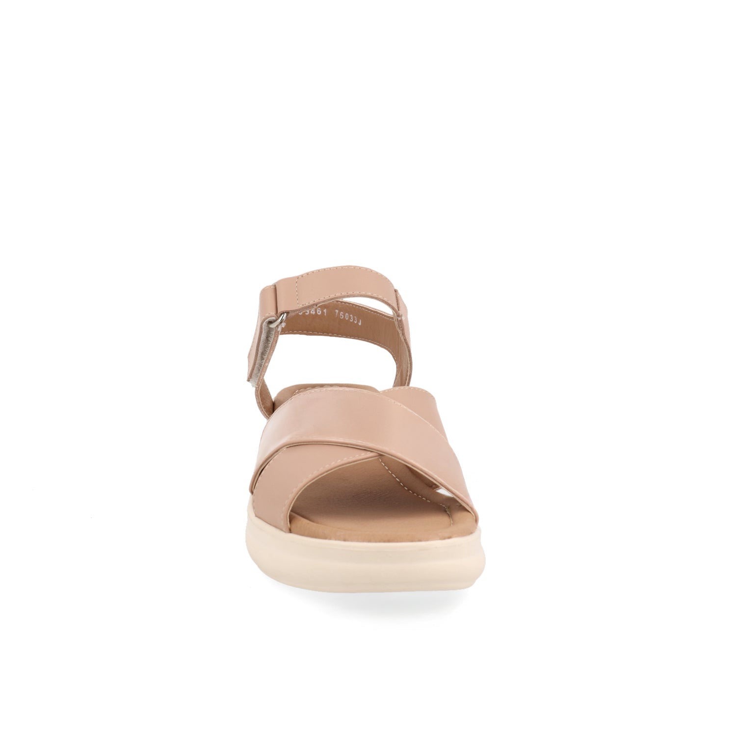 Sandalia Casual Vazza color Maquillaje para Mujer con ajuste de Velcro