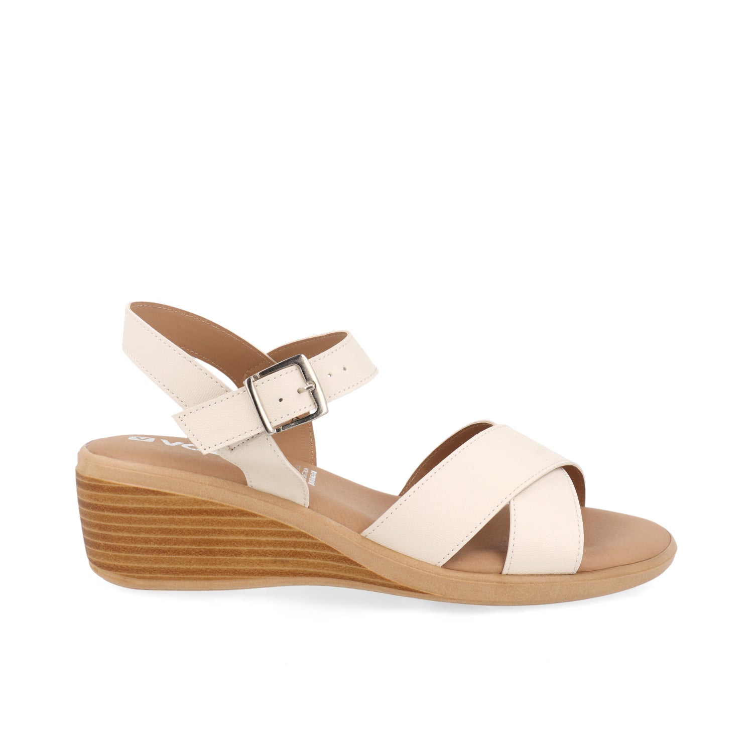 Sandalia Casual Vazza color Latte para Mujer