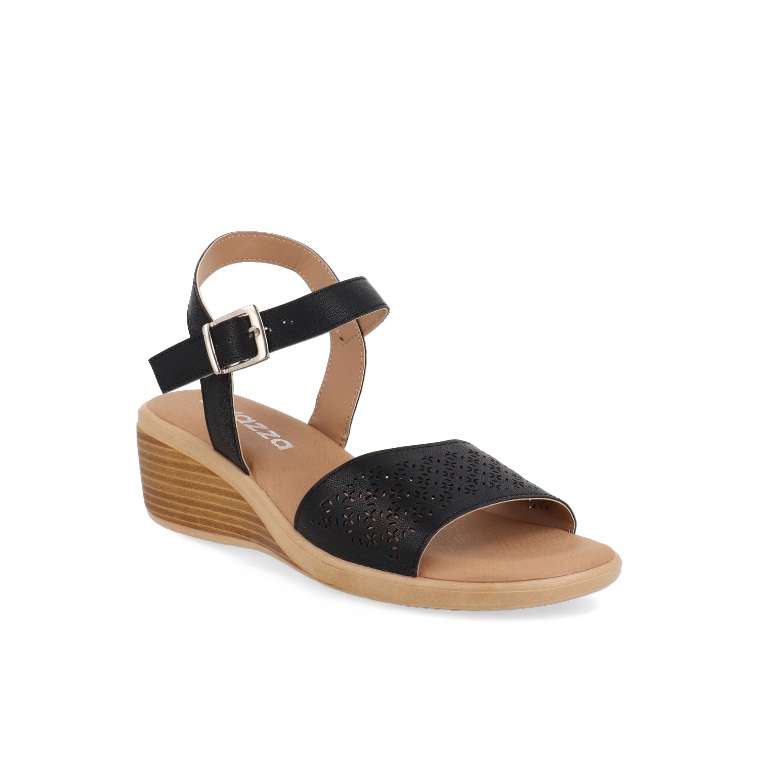 Sandalia Casual Vazza color Negro para Mujer con perforaciones