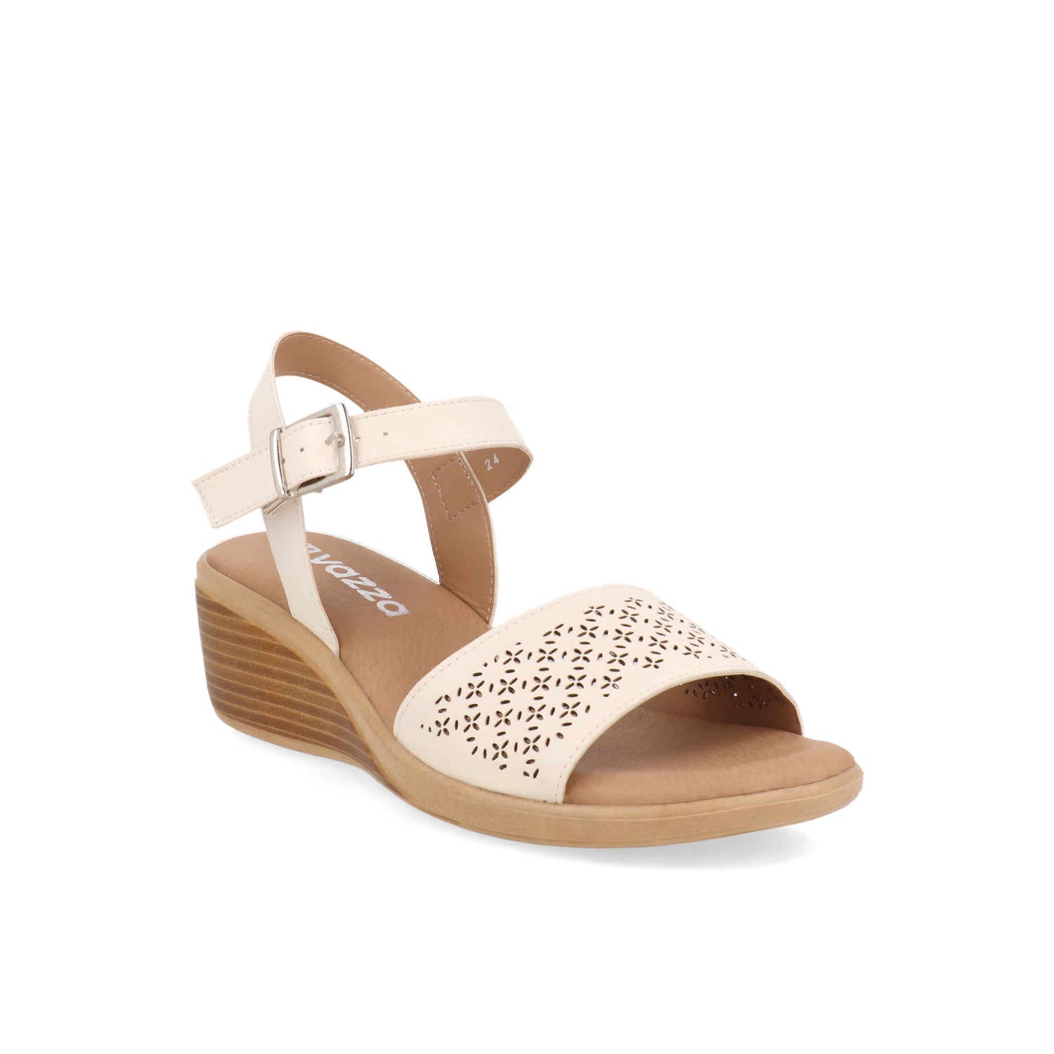 Sandalia Casual Vazza color Blanco para Mujer con perforaciones