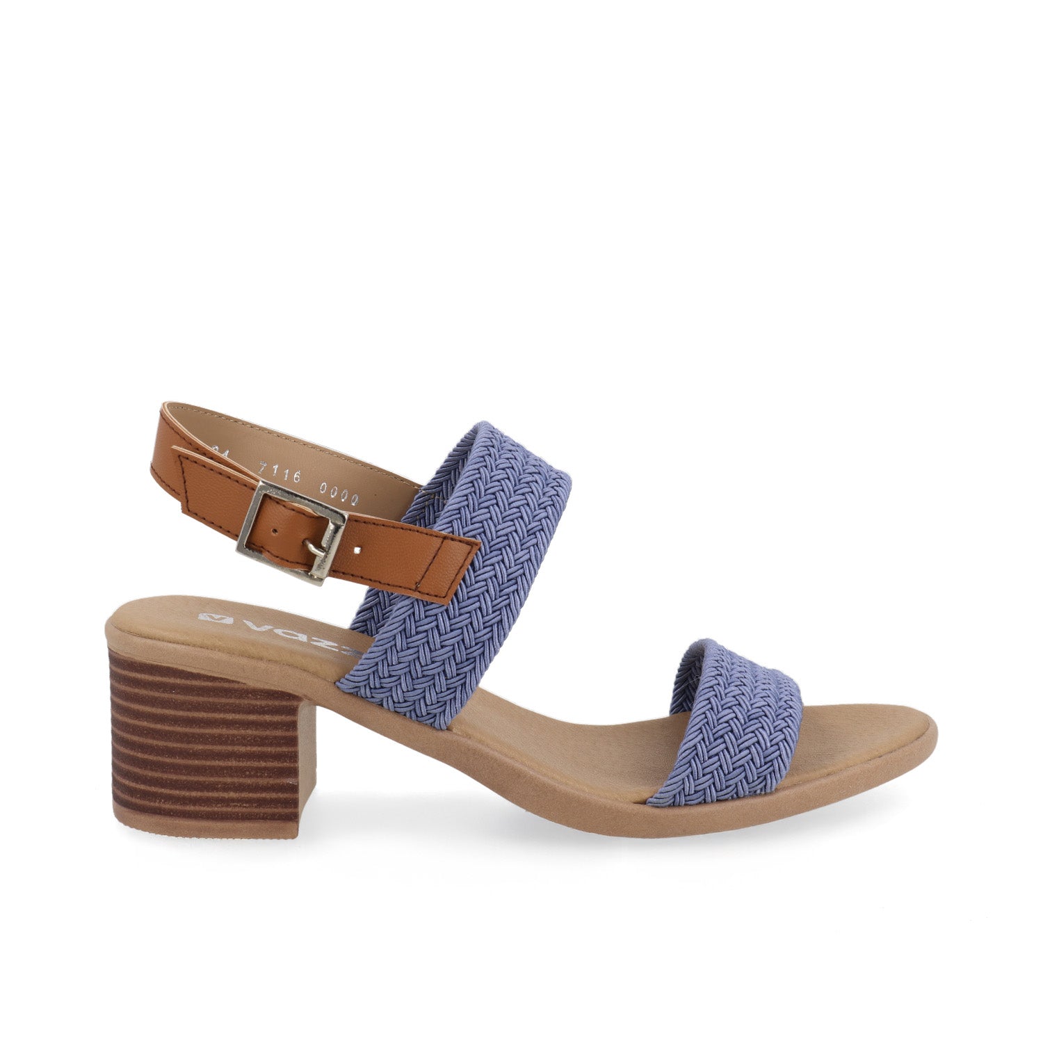 Sandalia Casual Vazza color Azul para Mujer con chinela tejida