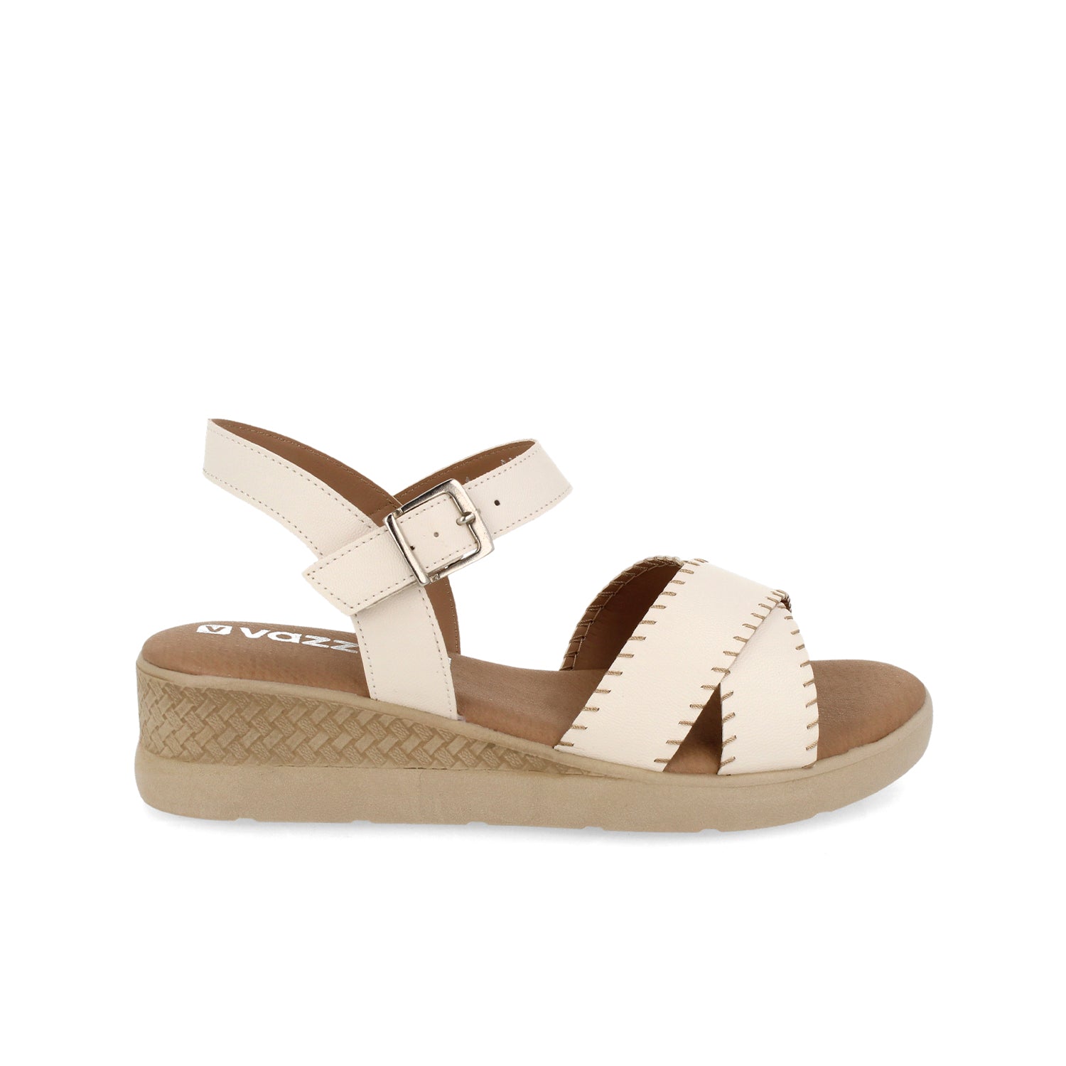 Sandalia Casual Vazza color Blanco para Mujer