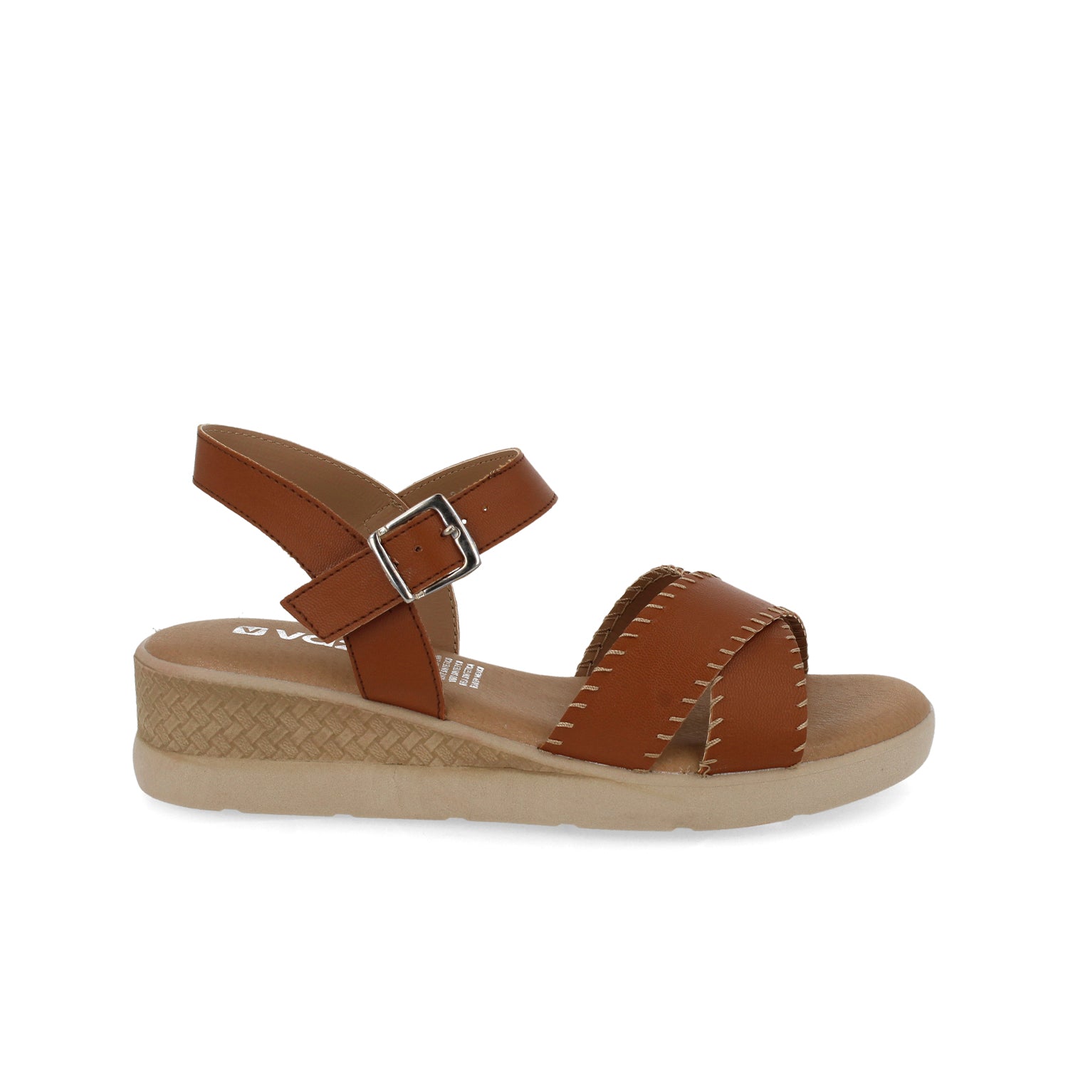 Sandalia Casual Vazza color Cognac para Mujer
