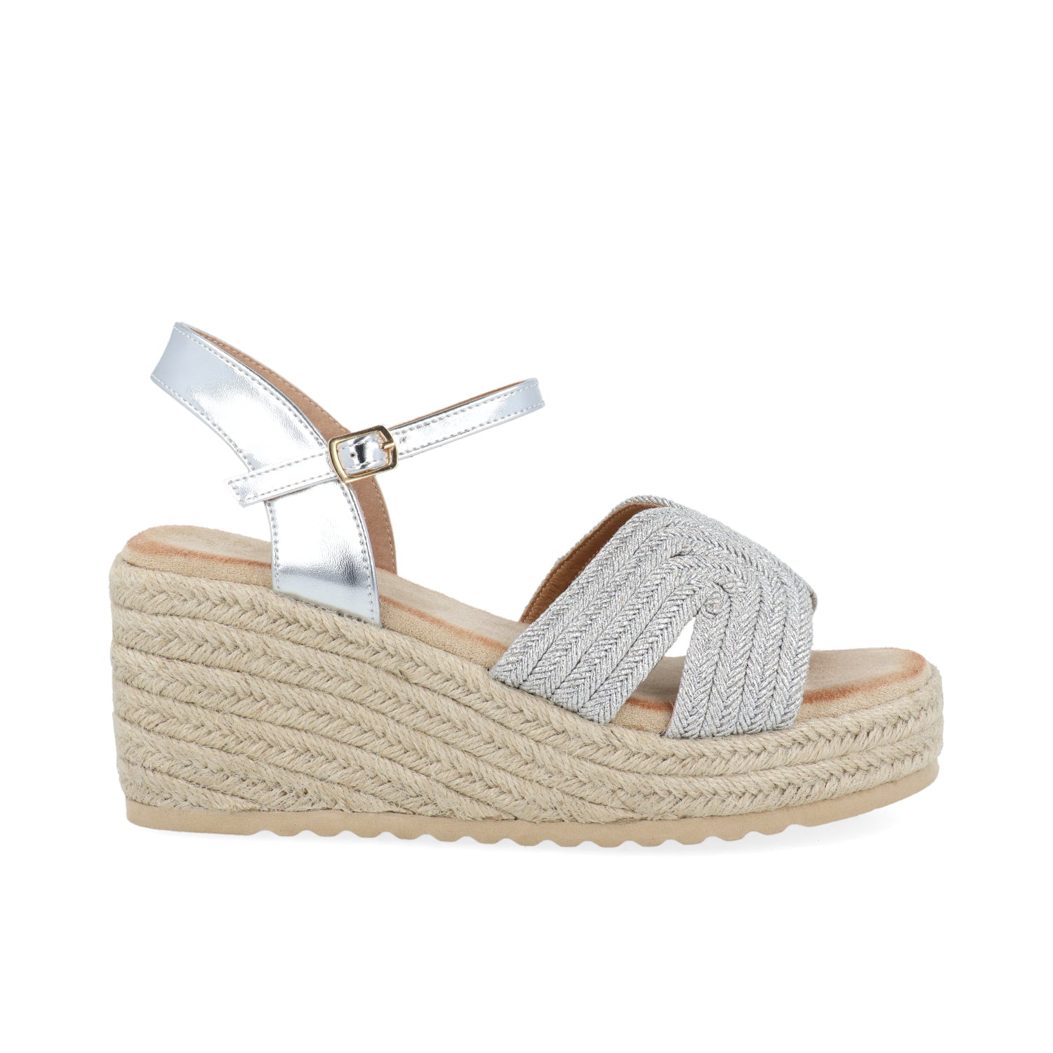 Sandalia Casual Weston color Plata para Mujer