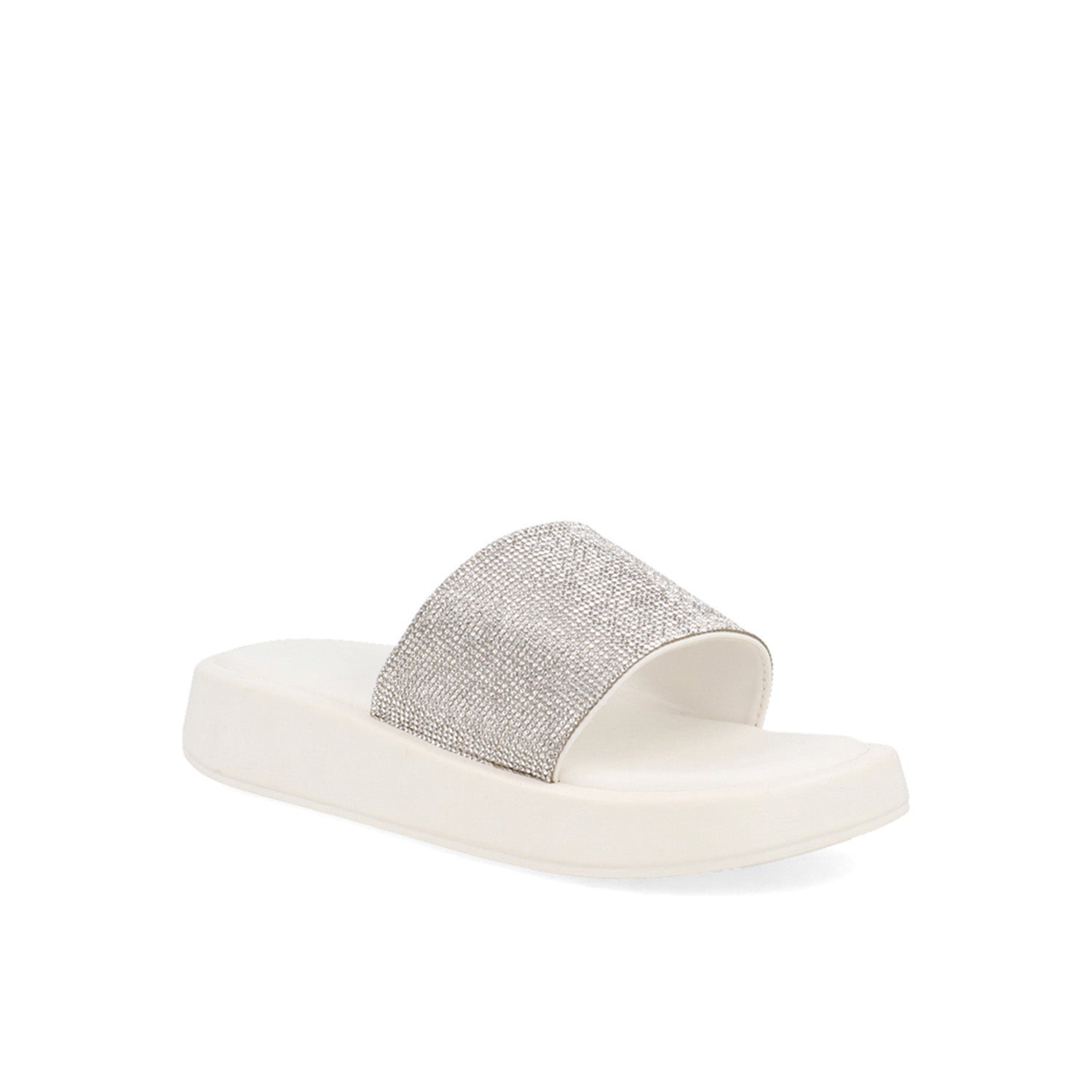 Sandalia Casual Vazza color Blanco para Mujer con brillos