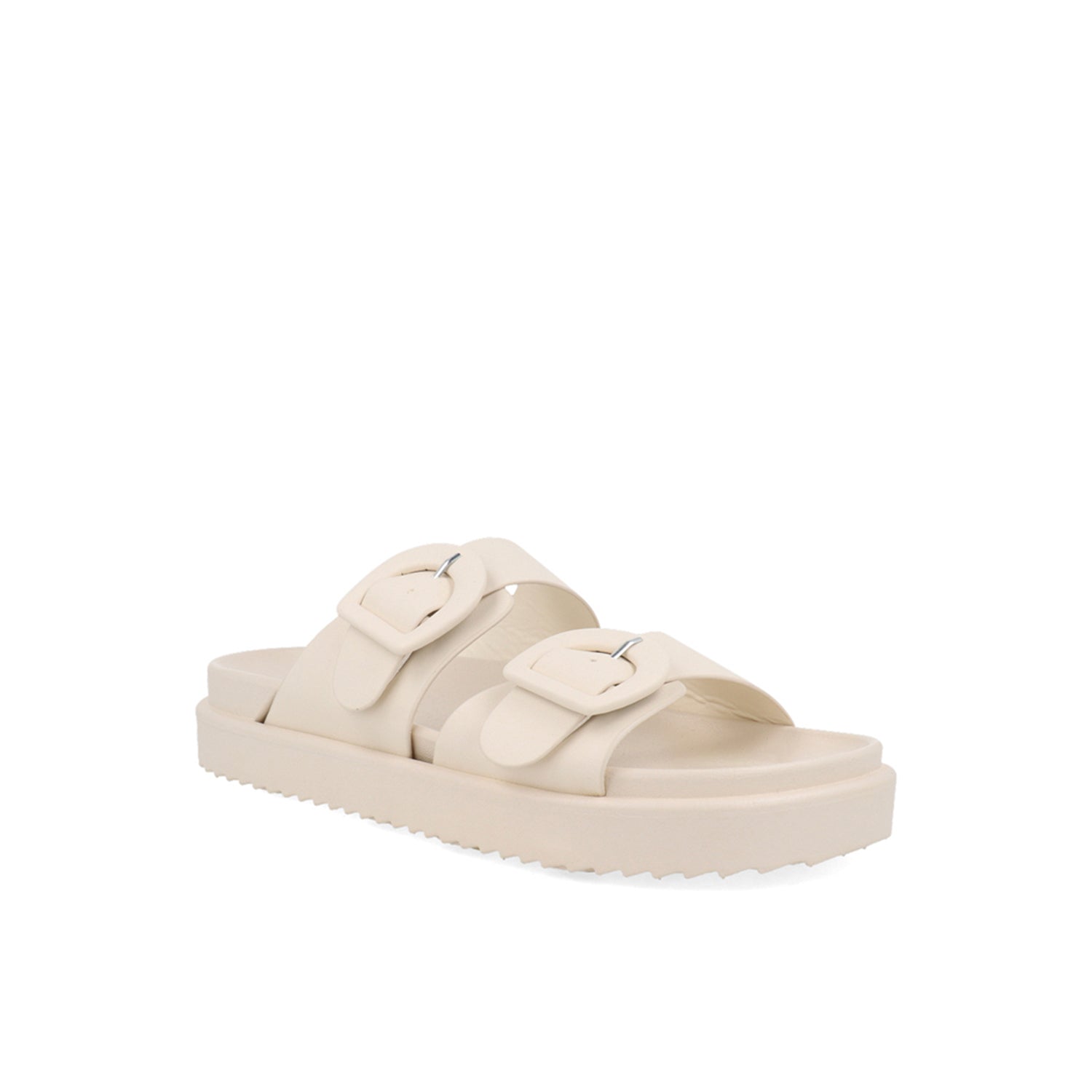 Sandalia Casual Vazza color Blanco para Mujer con hebilla plastificada