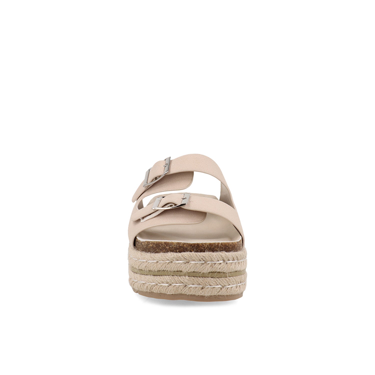 Sandalia Casual Vazza color beige para Mujer con doble hebilla