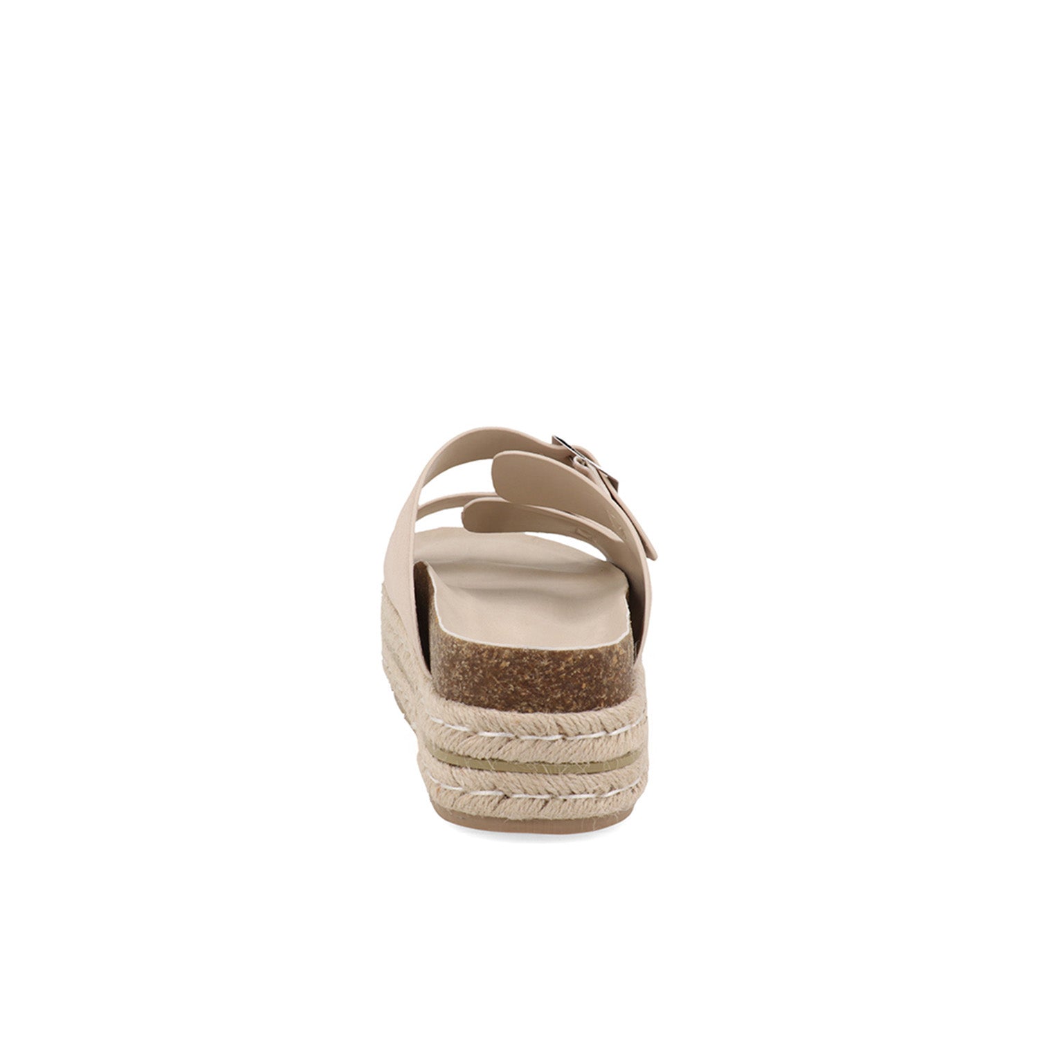 Sandalia Casual Vazza color beige para Mujer con doble hebilla