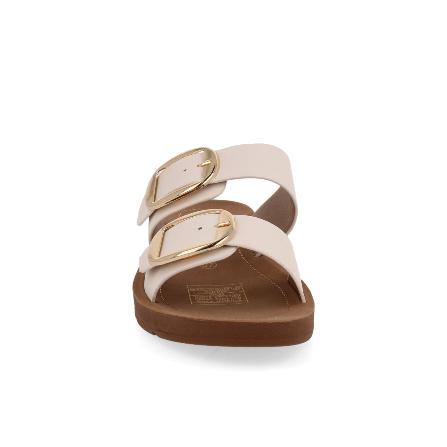 Sandalia Casual Vazza color Latte para Mujer