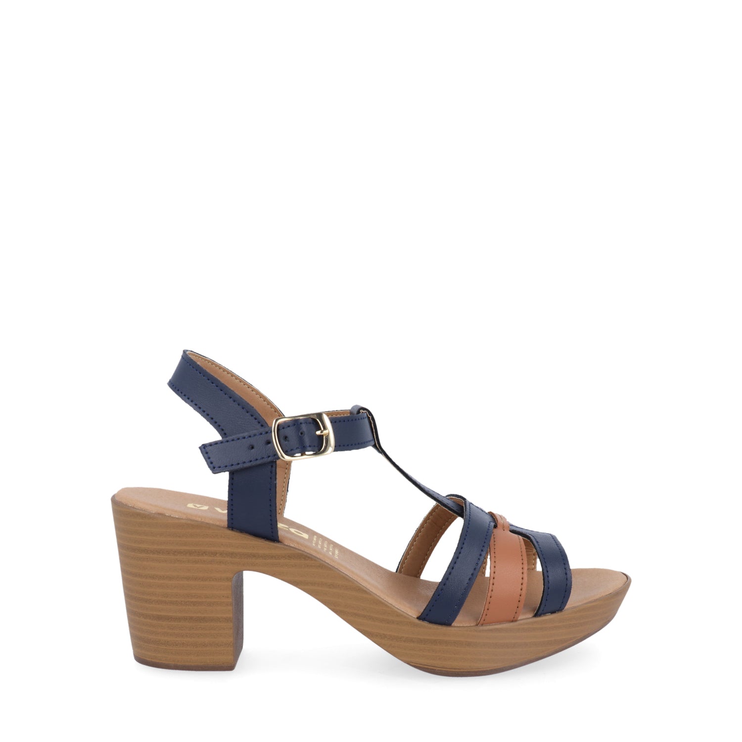 Sandalia Vazza color azul con Beige para Mujer