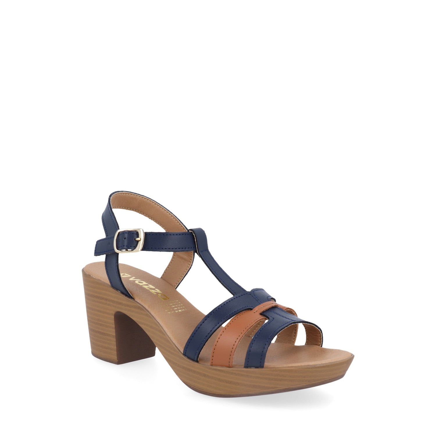 Sandalia Vazza color azul con Beige para Mujer