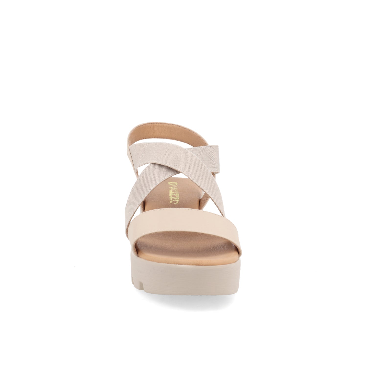 Sandalia Casual Vazza color Nude para Mujer con ajuste de Resorte