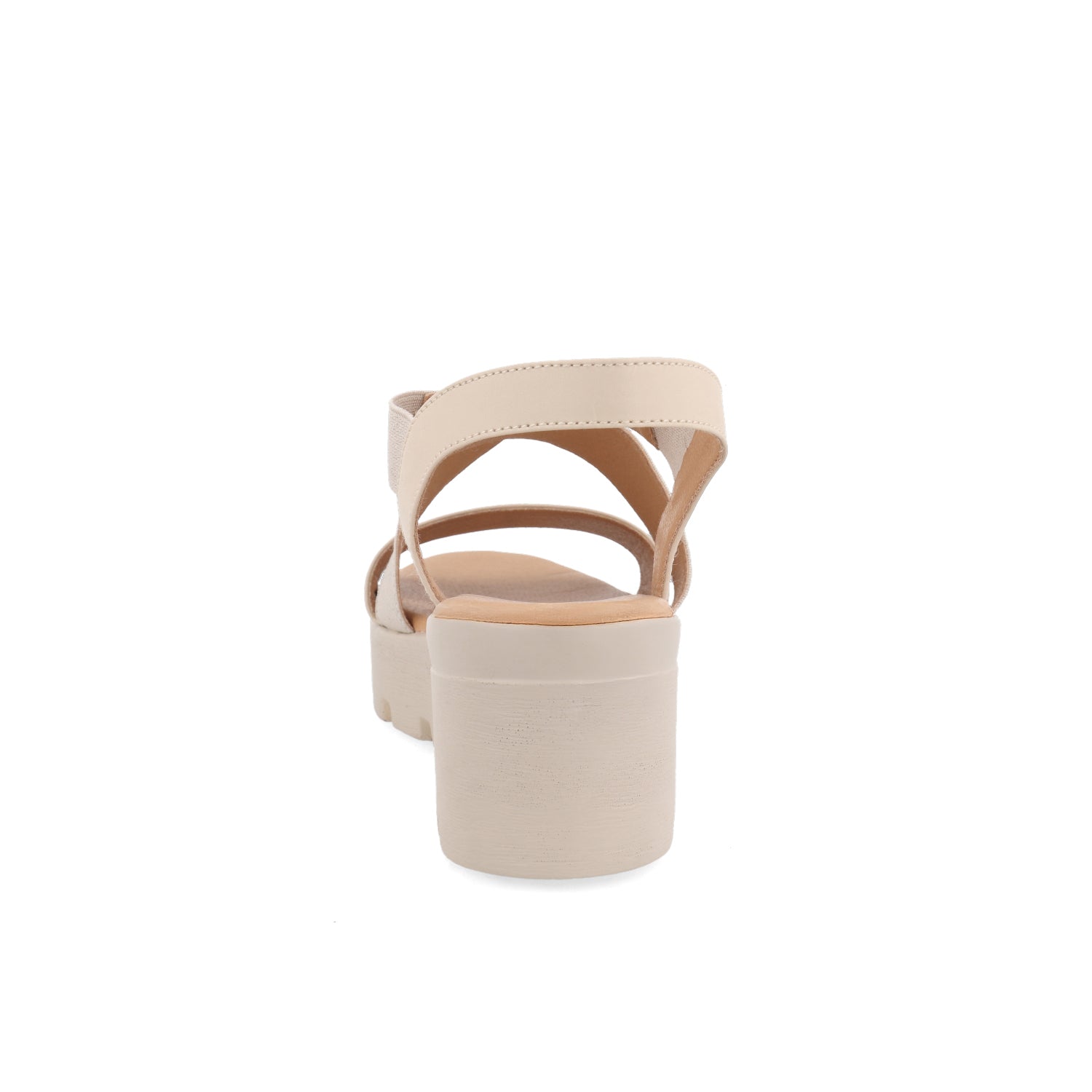 Sandalia Casual Vazza color Nude para Mujer con ajuste de Resorte