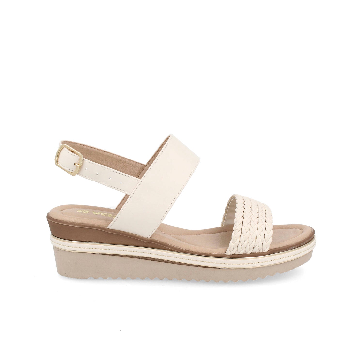 Sandalia Casual Gilardi color Latte para Mujer