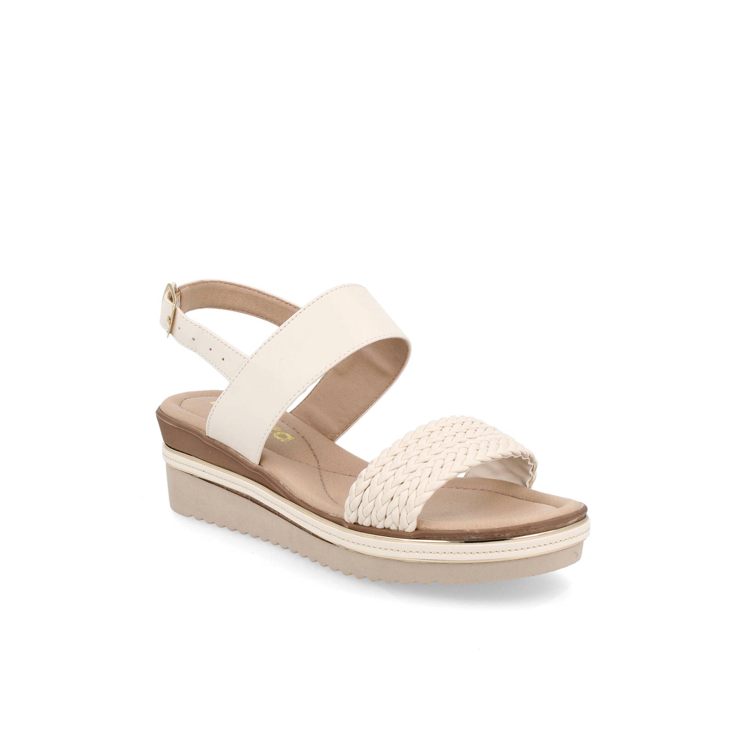 Sandalia Casual Gilardi color Latte para Mujer