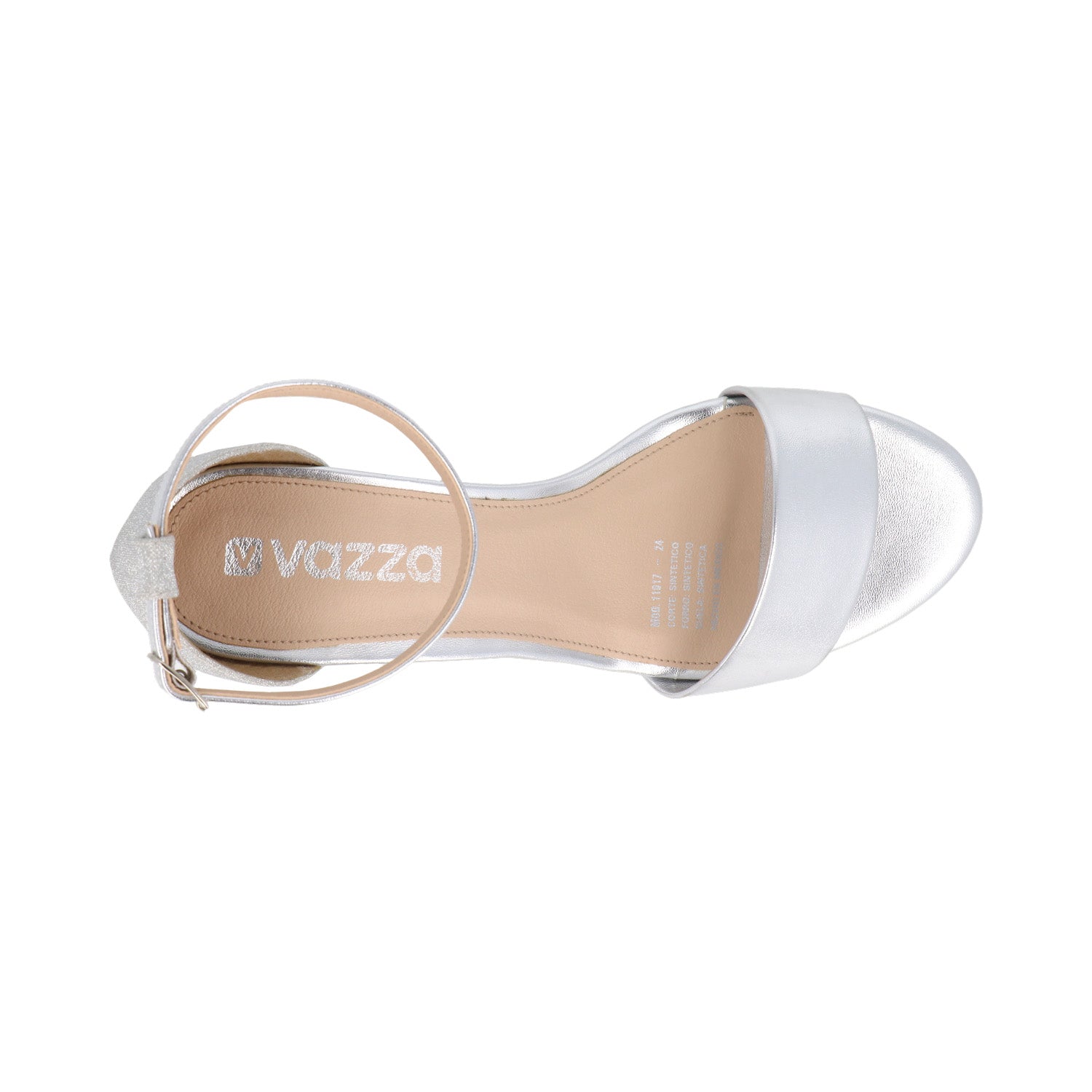 Sandalia Casual Vazza color Plata para Mujer