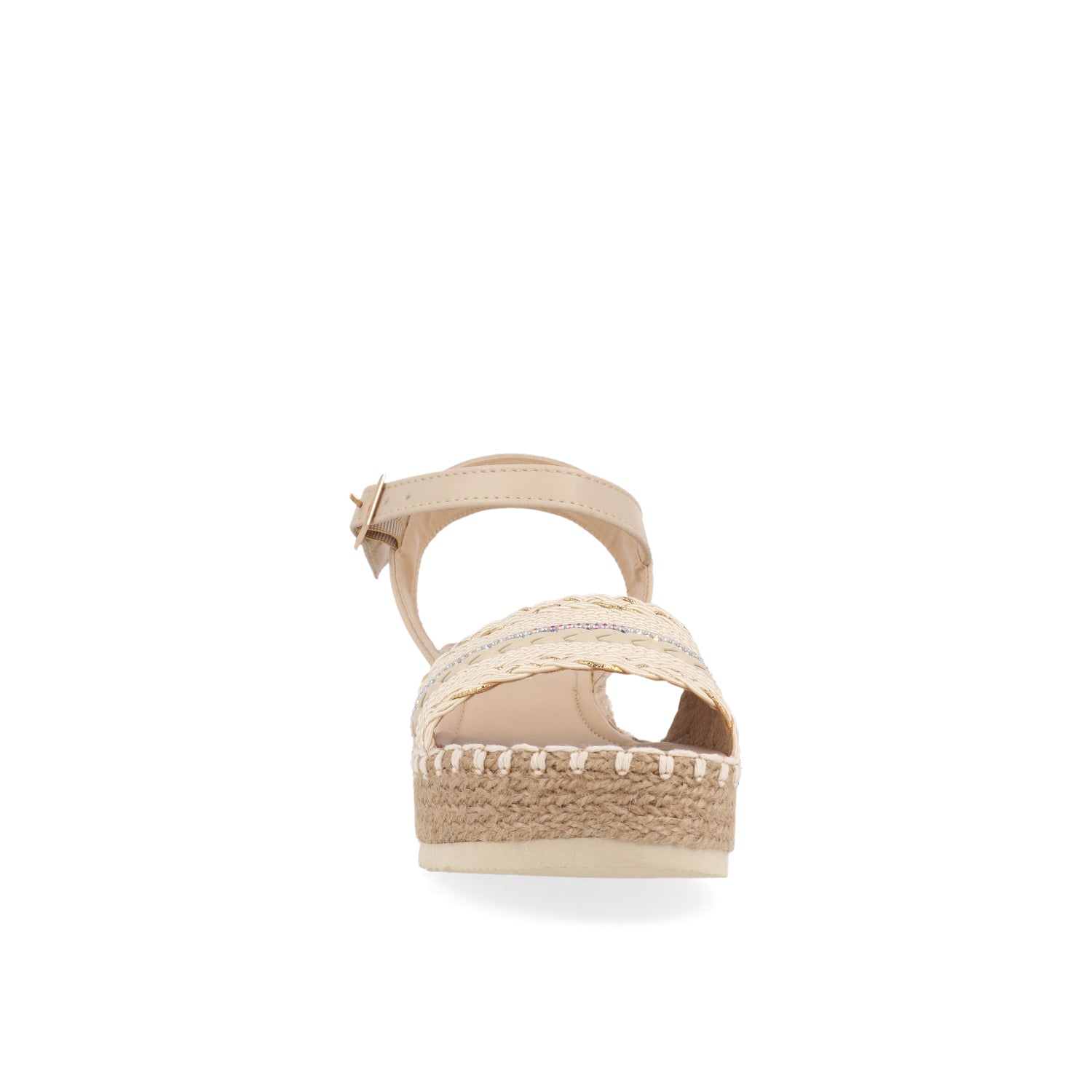 Sandalia Casual Vazza color Beige para Mujer con chinela trenzada
