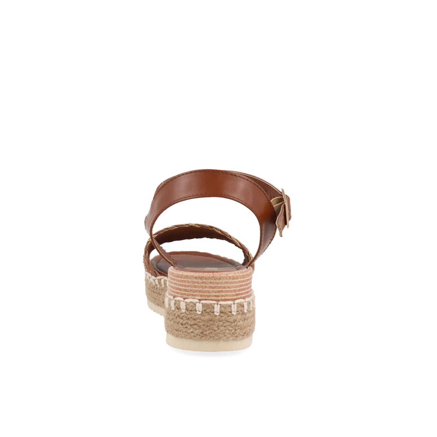 Sandalia Casual Vazza color Tan para Mujer con chinela trenzada