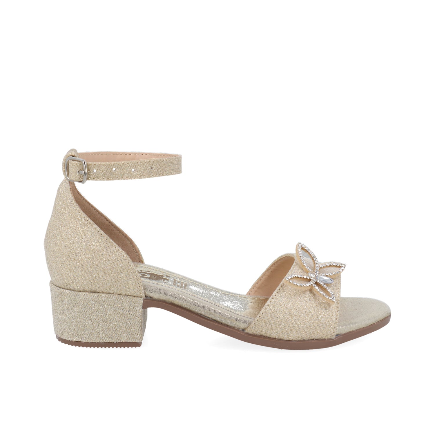 Zapatilla Casual Vazza color Dorado para Junior Niña con detalle de mariposa