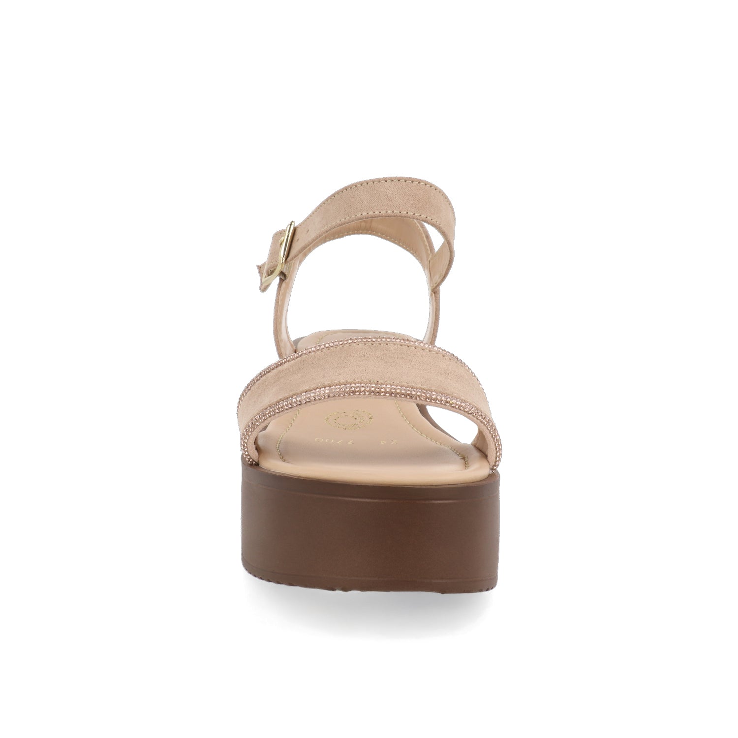 Sandalia Casual Vazza color Maquillaje para Mujer con Brillos