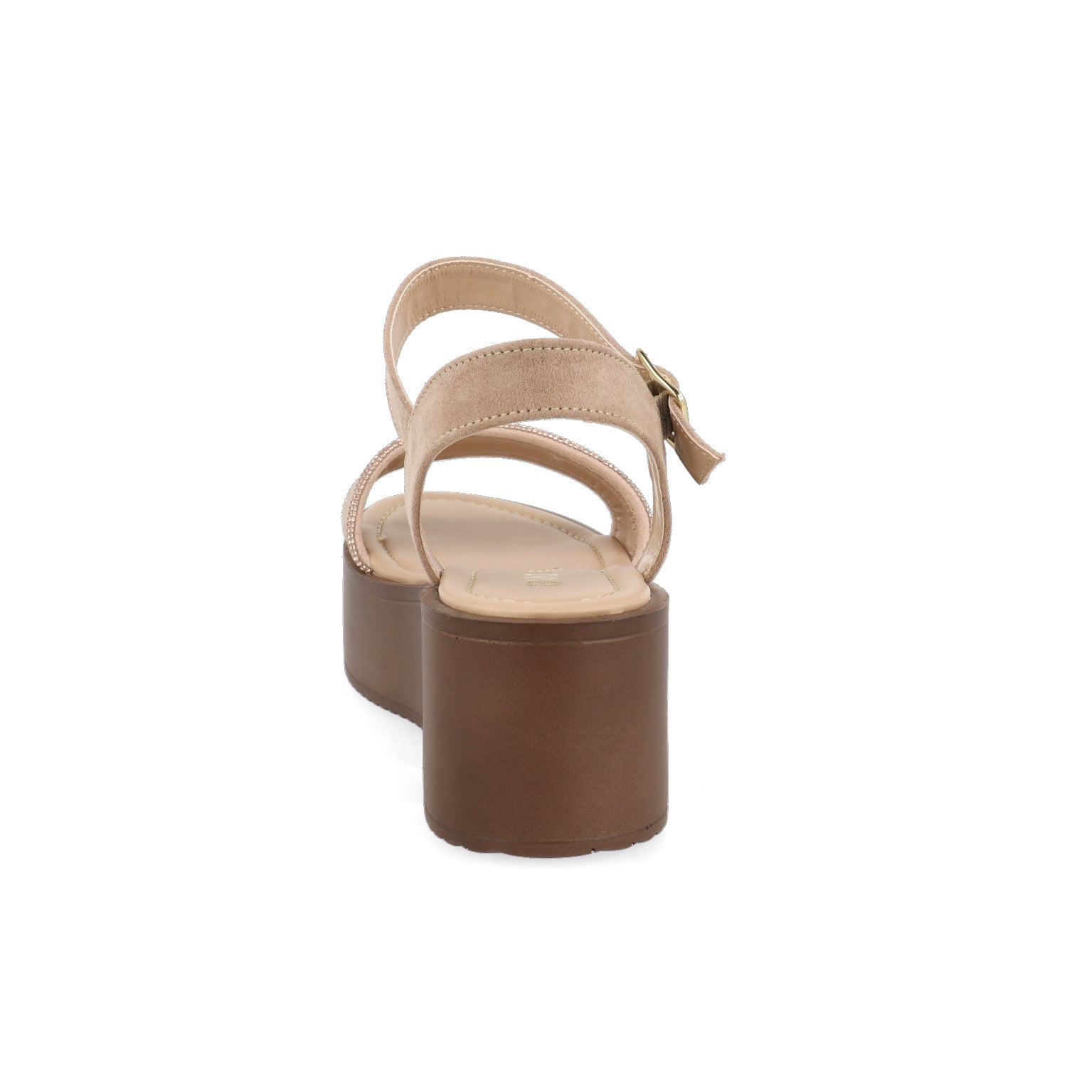 Sandalia Casual Vazza color Maquillaje para Mujer con Brillos