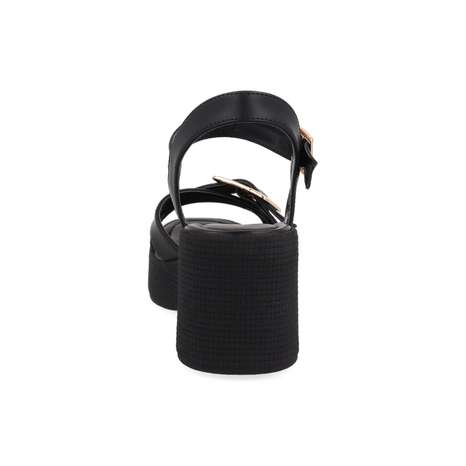 Sandalia Casual Vazza color Negro para Mujer con doble hebilla