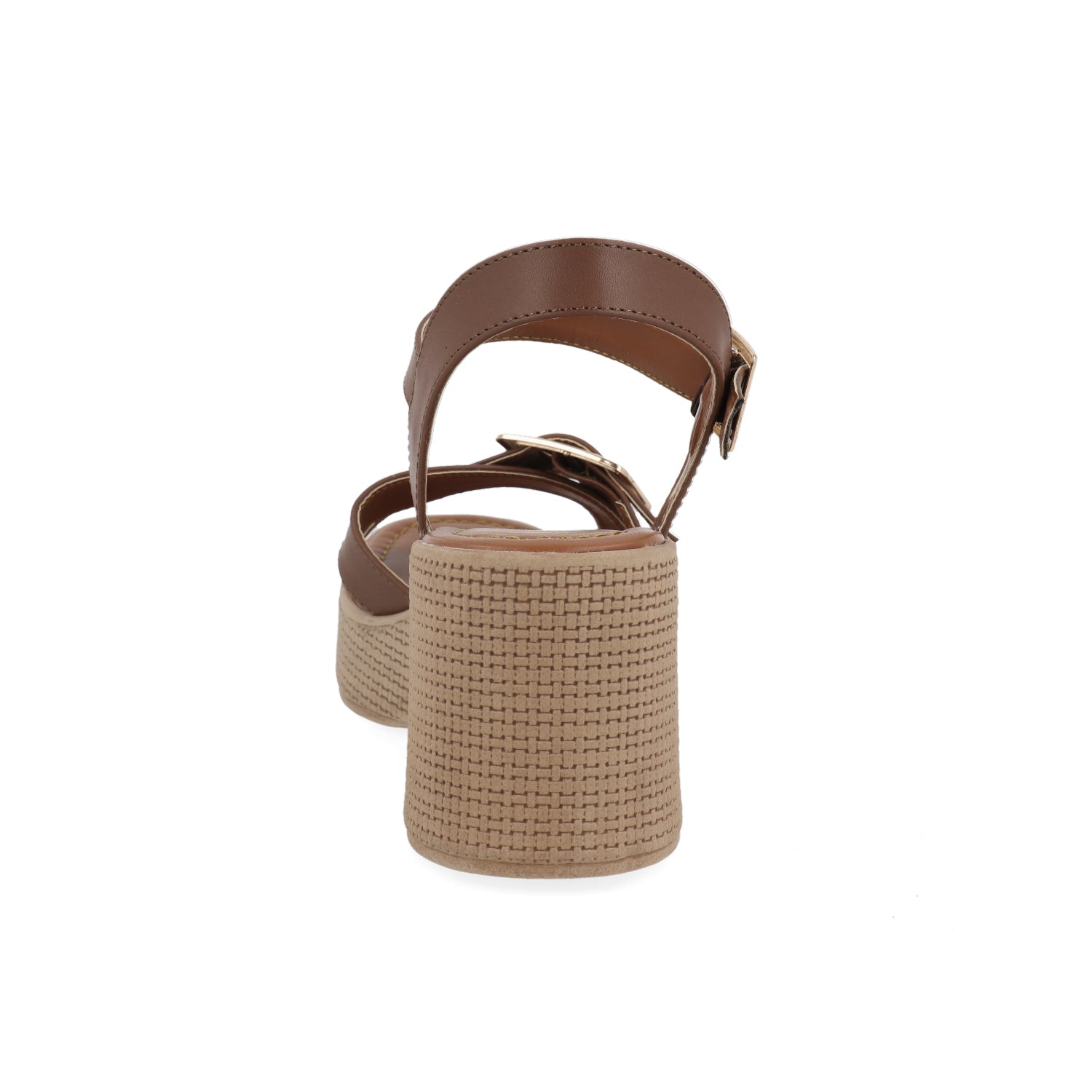 Sandalia Casual Vazza color Cafe para Mujer con doble hebilla