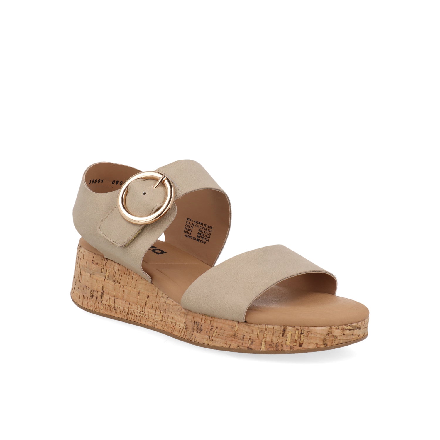 Sandalia Casual Vazza color Cafe claro para Mujer