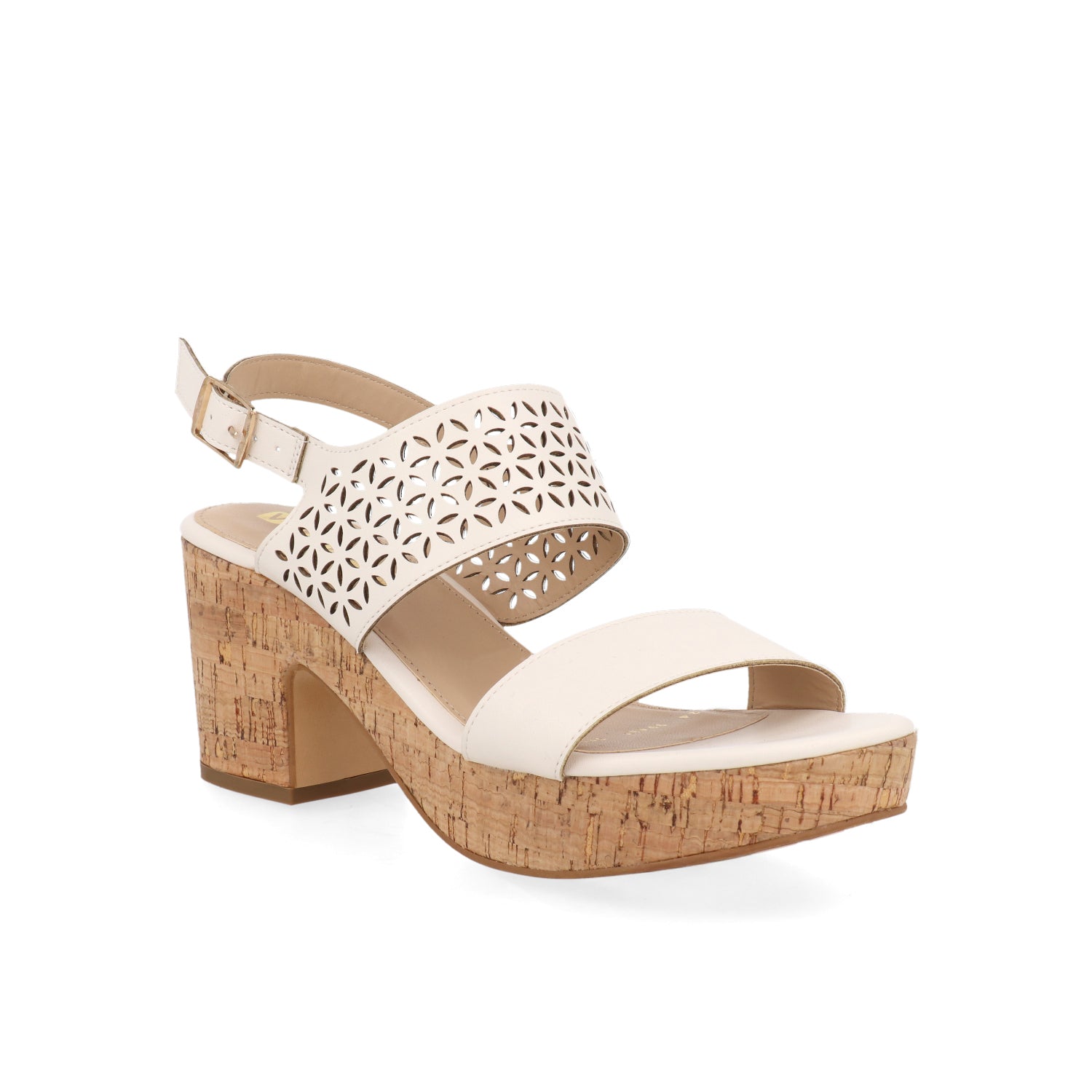 Sandalia Casual Vazza color Latte para Mujer