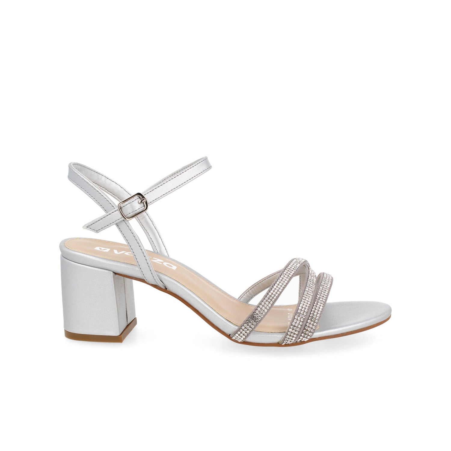 Zapatilla de Fiesta Vazza color Plata para Mujer