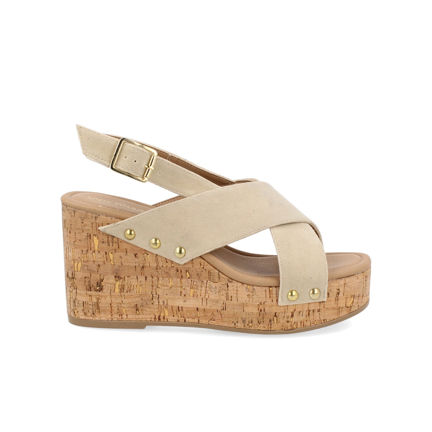 Sandalia Casual Vazza color Latte para Mujer