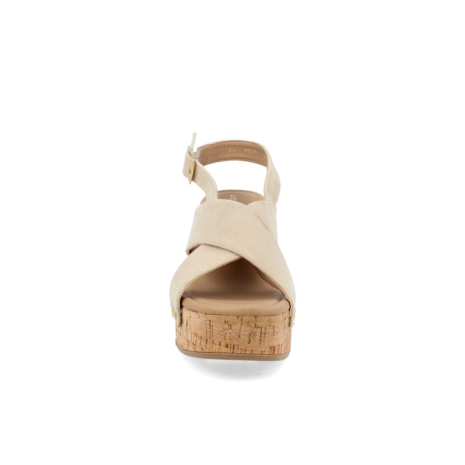 Sandalia Casual Vazza color Latte para Mujer