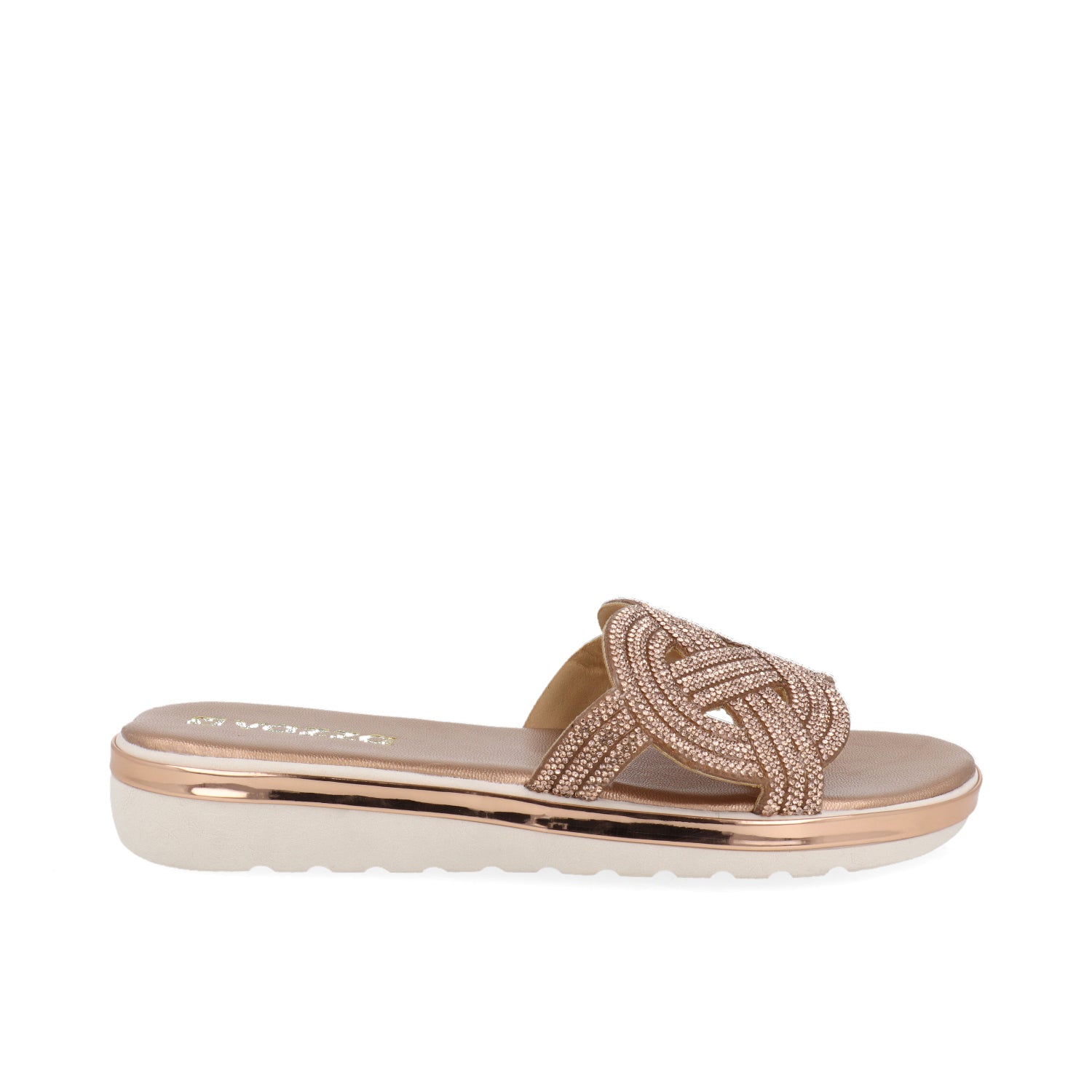 Sandalia Casual Vazza color Oro para Mujer