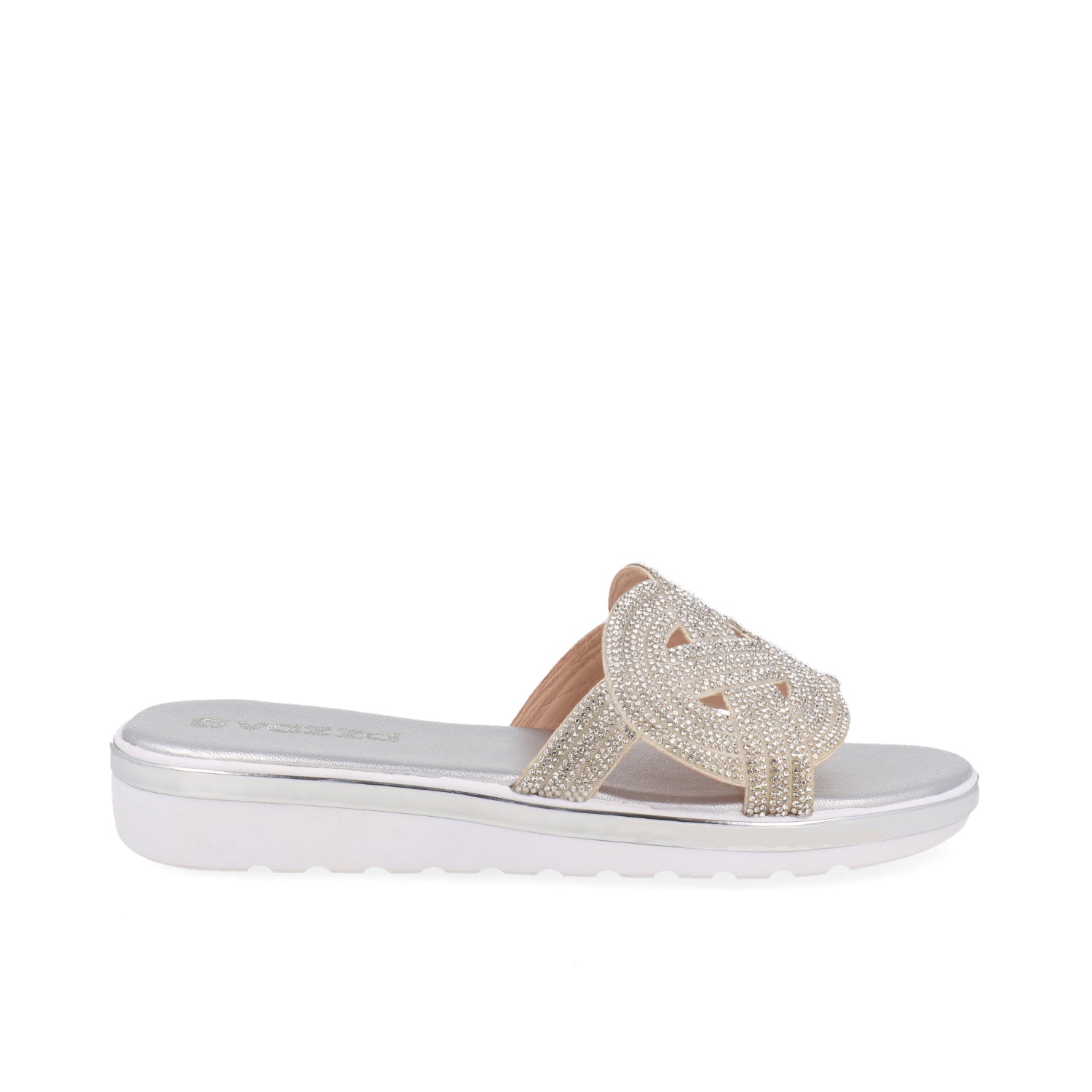 Sandalia Casual Vazza color Plata para Mujer