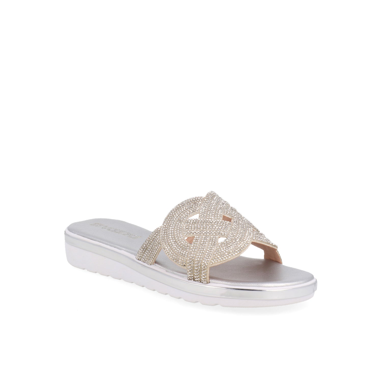 Sandalia Casual Vazza color Plata para Mujer