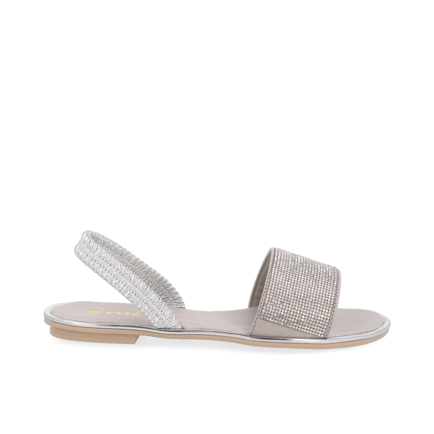 Sandalia Casual Vazza color Plata para Mujer