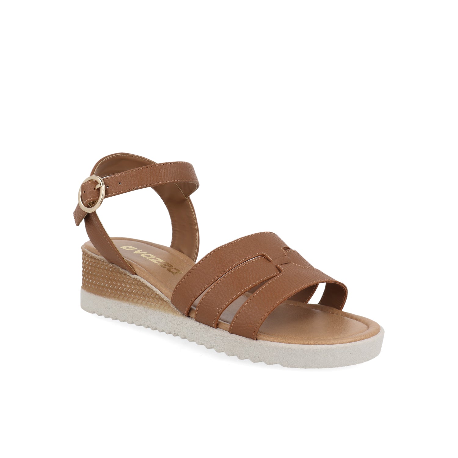 Sandalia Casual Vazza color Camel para Mujer