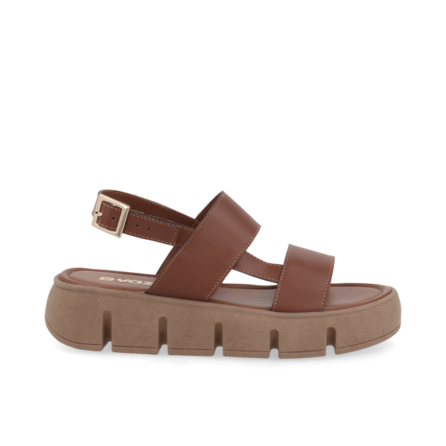 Sandalia Casual Vazza color Cognac para Mujer