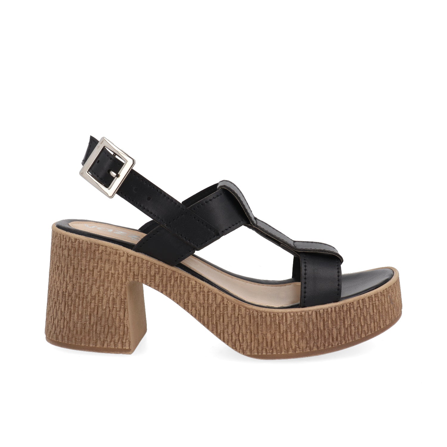 Sandalia Casual Vazza color Negro para Mujer