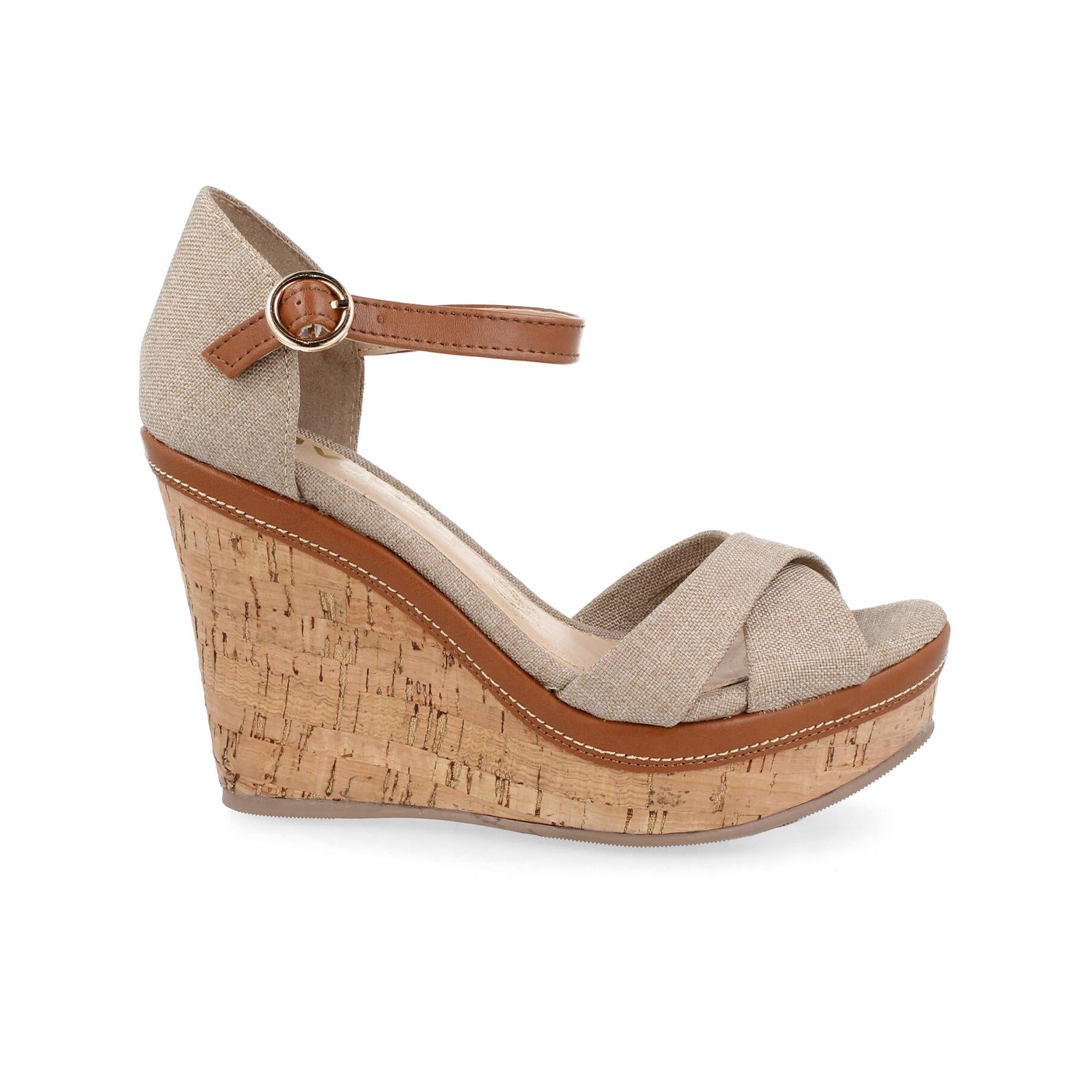 Sandalia Casual Vazza color Cafe para Mujer