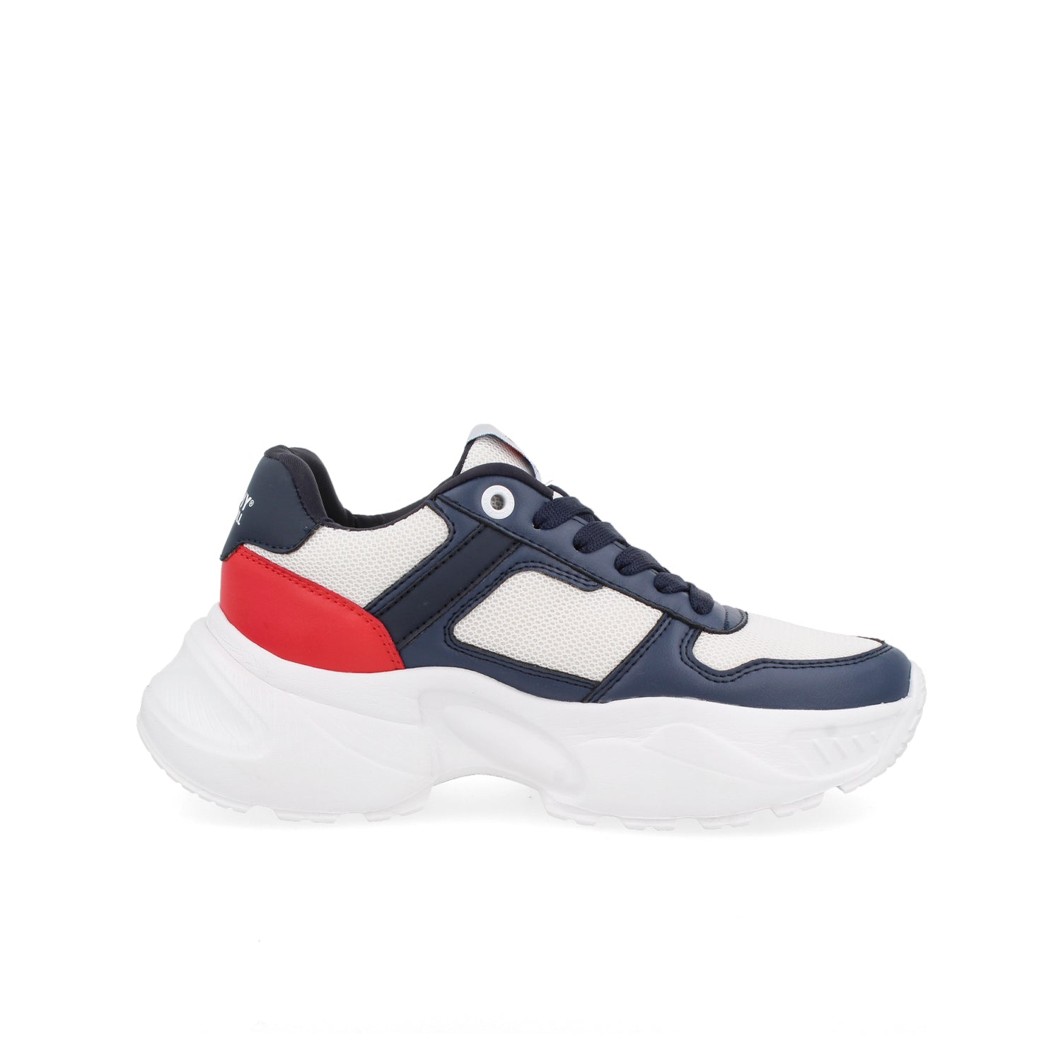 Tenis Urbano Tommy Hill color Blanco Con Azul Marino para Mujer