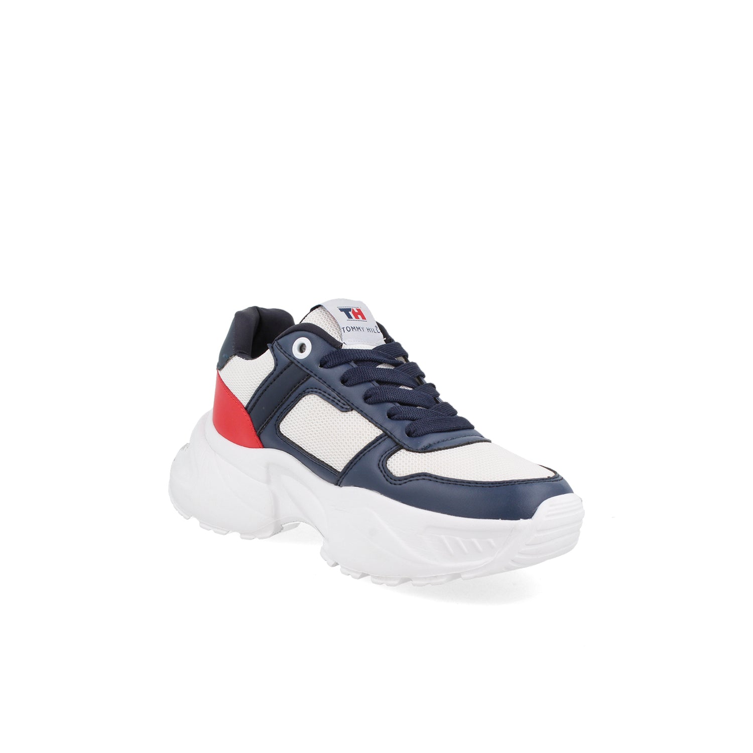 Tenis Urbano Tommy Hill color Blanco Con Azul Marino para Mujer