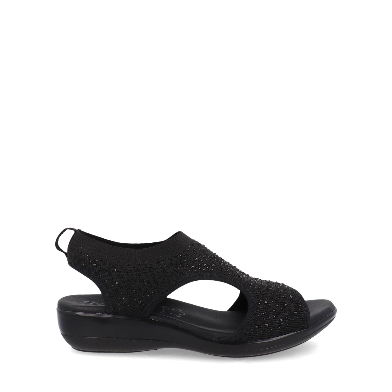 Sandalia confort Flexi color negro para mujer