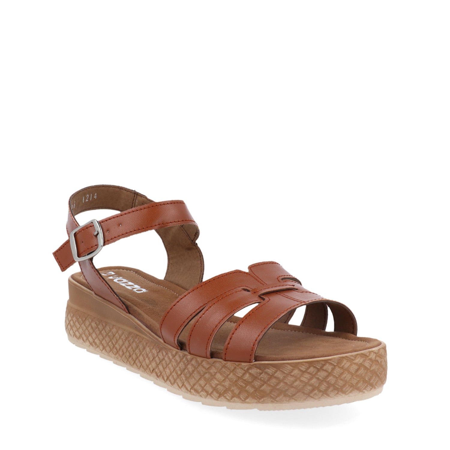 Sandalia Medio Vazza color Tan para Mujer con hebilla