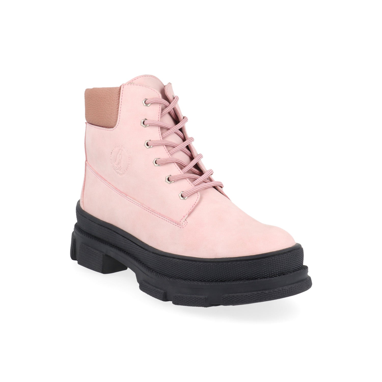 Botín Tipo Industrial Hush Kids color Rosa Pastel para Mujer