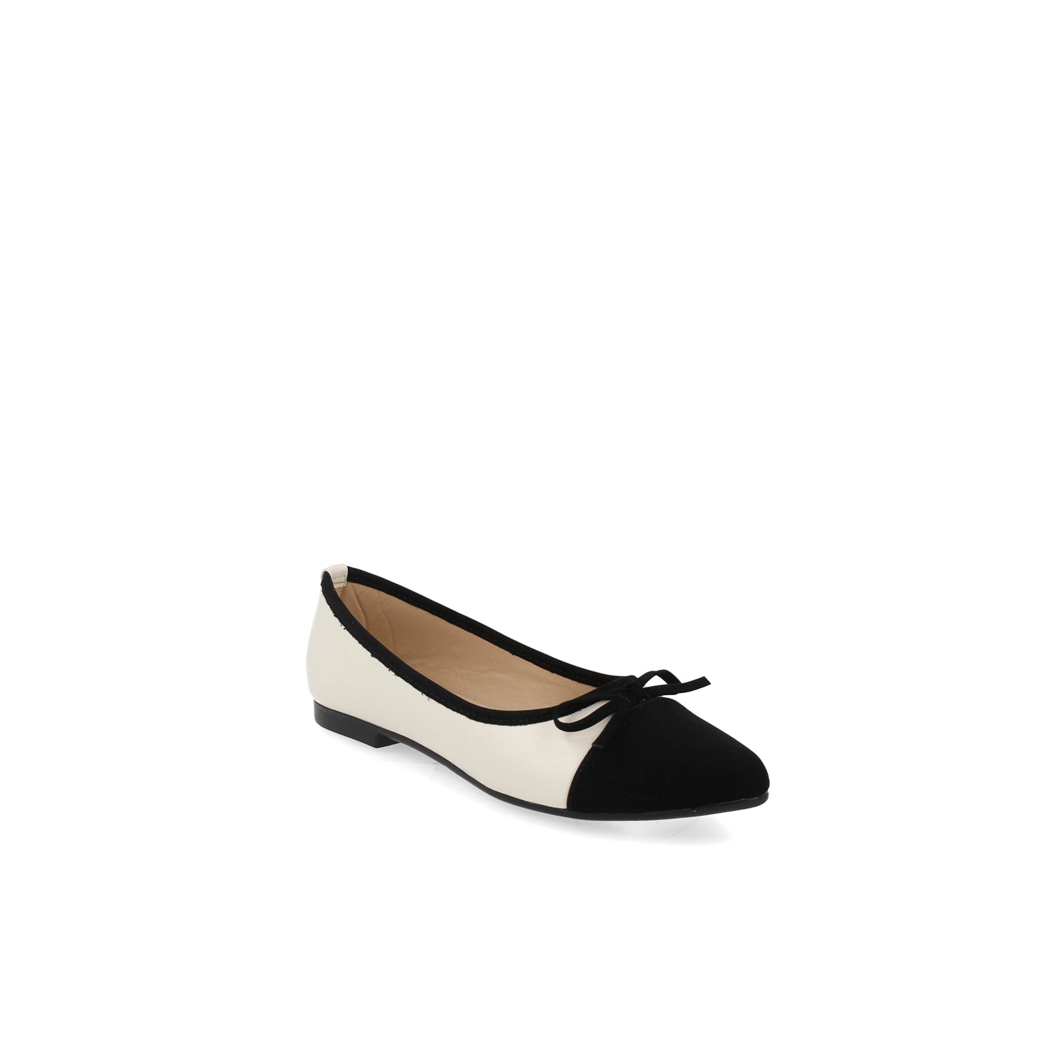 Ballerina Casual Vazza color Blanco Con Negro para Mujer